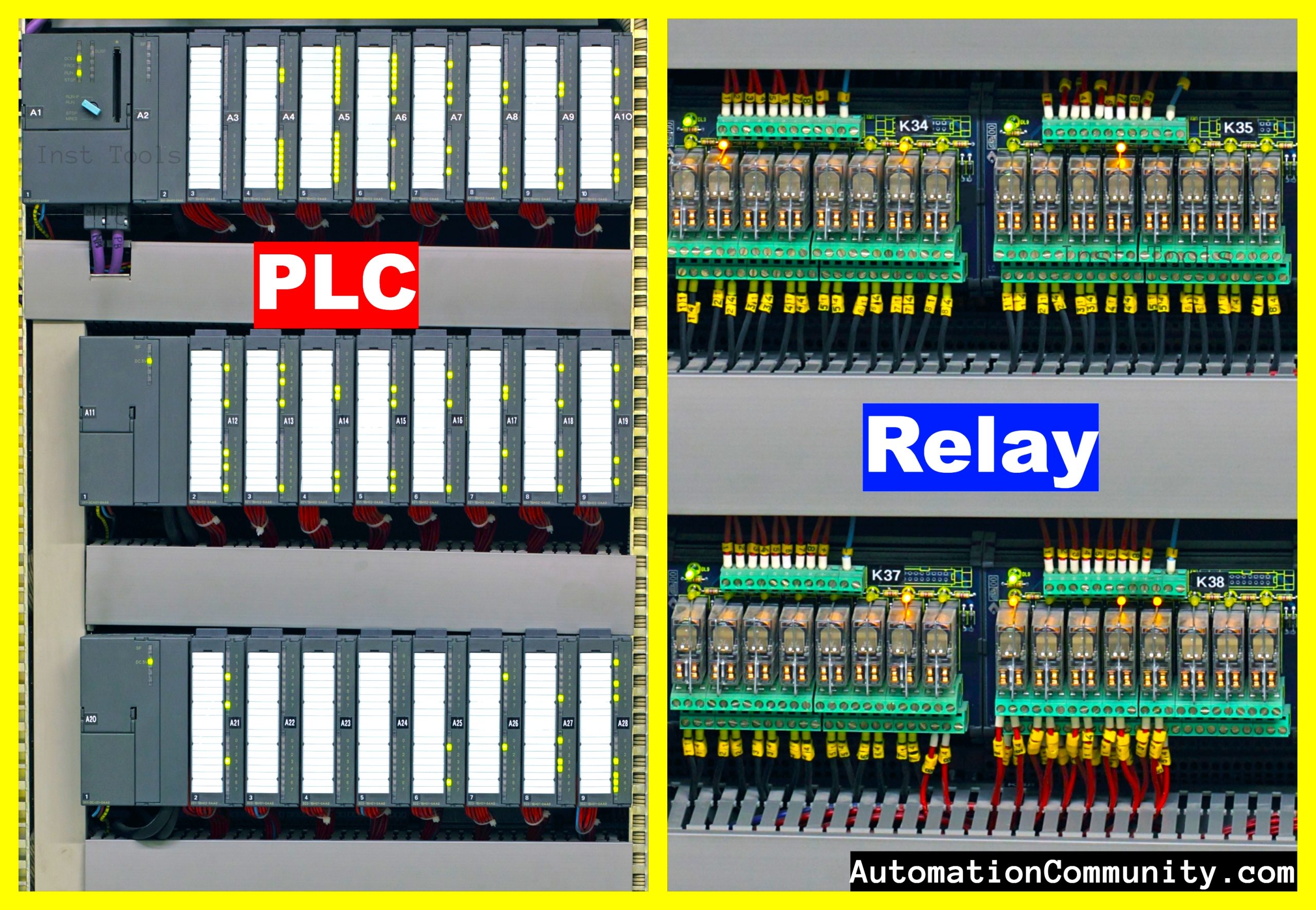 Difference Between PLC and Relay